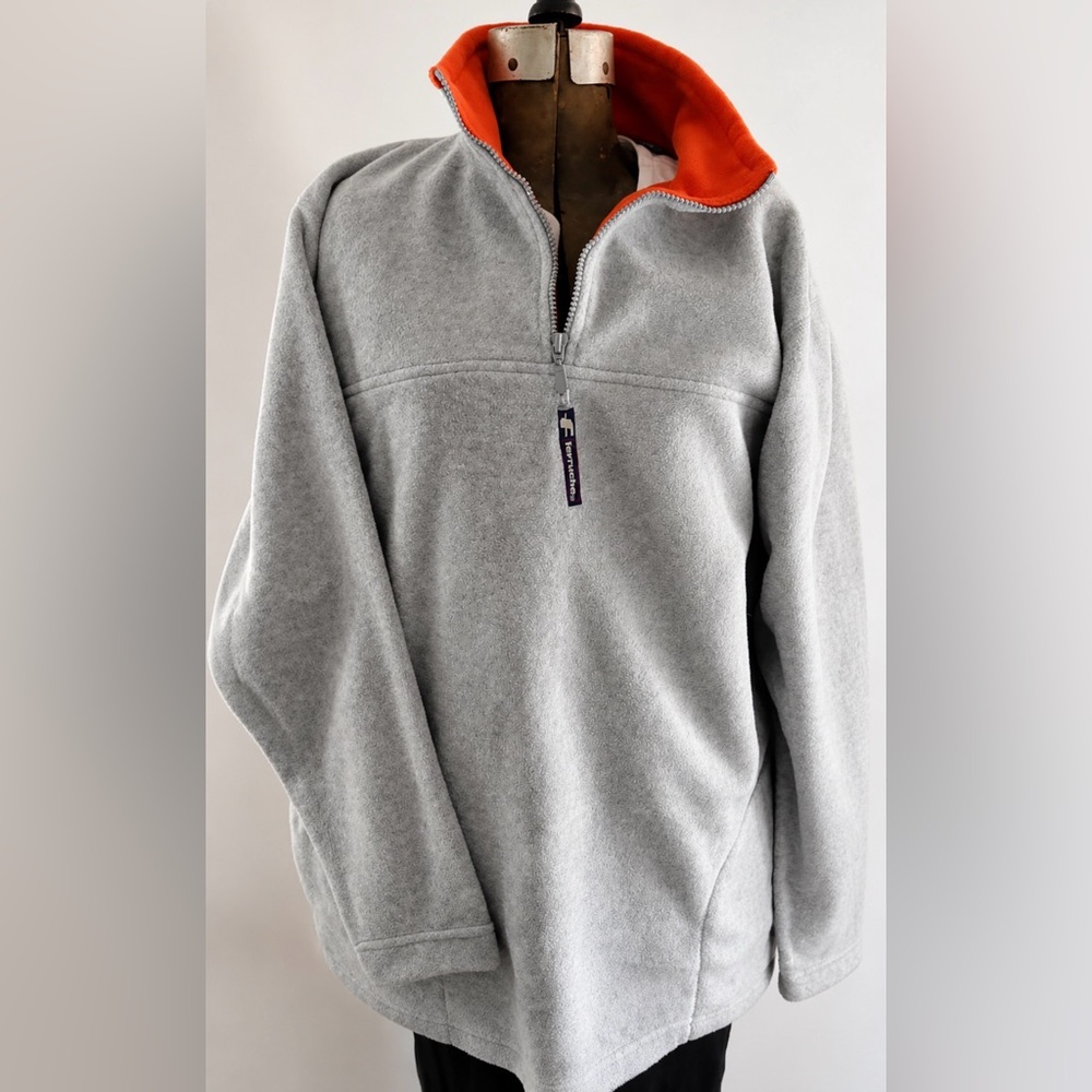 Ferruche Women’s Fleece Pullover Size Medium Gray Quarter Zip Cozy Casual